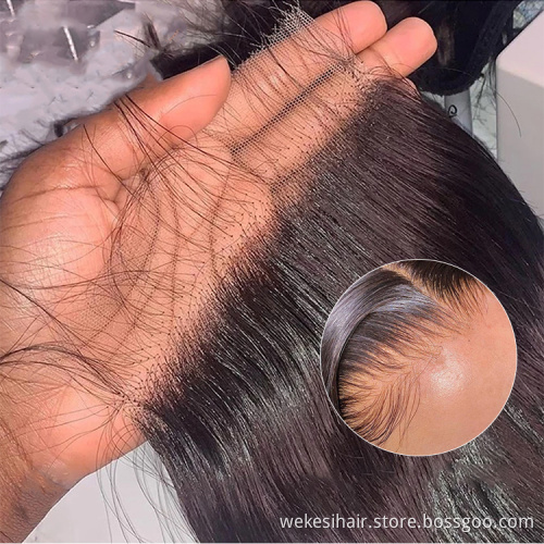 4X4 5X5 6X6 7X7 Swiss Lace Closure Align Virgin Brazilian Human Hair From Indian 13X4 13X6 Ear To Ear HD Lace Frontal Closure